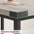 Ensemble de table à manger extensible Garvee pour 4-6 personnes, grande table rectangulaire avec 2 bancs rembourrés, ensemble de table de cuisine extensible pour appartement, petit espace