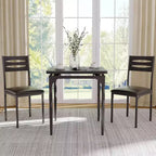 Ensemble de salle à manger 3 pièces pour petits espaces, table et 2 chaises à pieds en spirale, ensemble de table de cuisine compact pour appartements