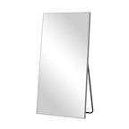 PexFix Miroir mural rectangulaire de 31 po L x 71 po H, avec cadre en métal, pleine longueur, autoportant, argent