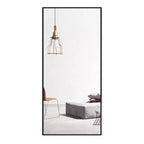 PexFix Miroir mural de salle de bain rectangulaire à cadre métallique noir, 34 po L x 71 po H