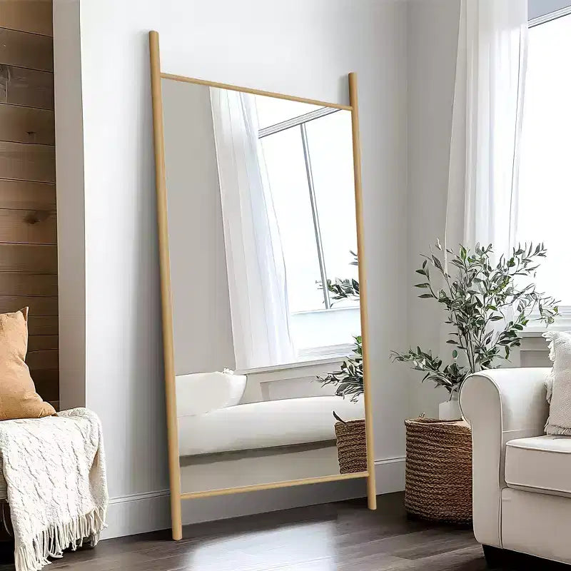 Miroir PexFix de 35 po de largeur x 73 po de hauteur, en bois massif, de style échelle, couleur marron