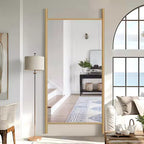 Miroir PexFix de 35 po de largeur x 73 po de hauteur, en bois massif, de style échelle, couleur marron