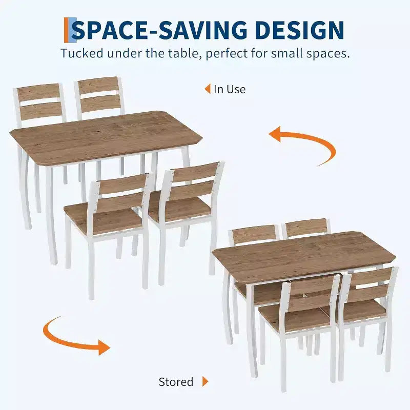 Ensemble de salle à manger moderne 5 pièces pour 4 personnes, chaises avec sièges rembourrés confortables, cadre en métal robuste, design peu encombrant, parfait pour la maison et l'appartement