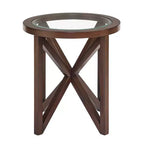 Table basse, table d'appoint, table de cocktail, table centrale, table latérale, table d'appoint en verre, ovale/ronde - ModernLuxe