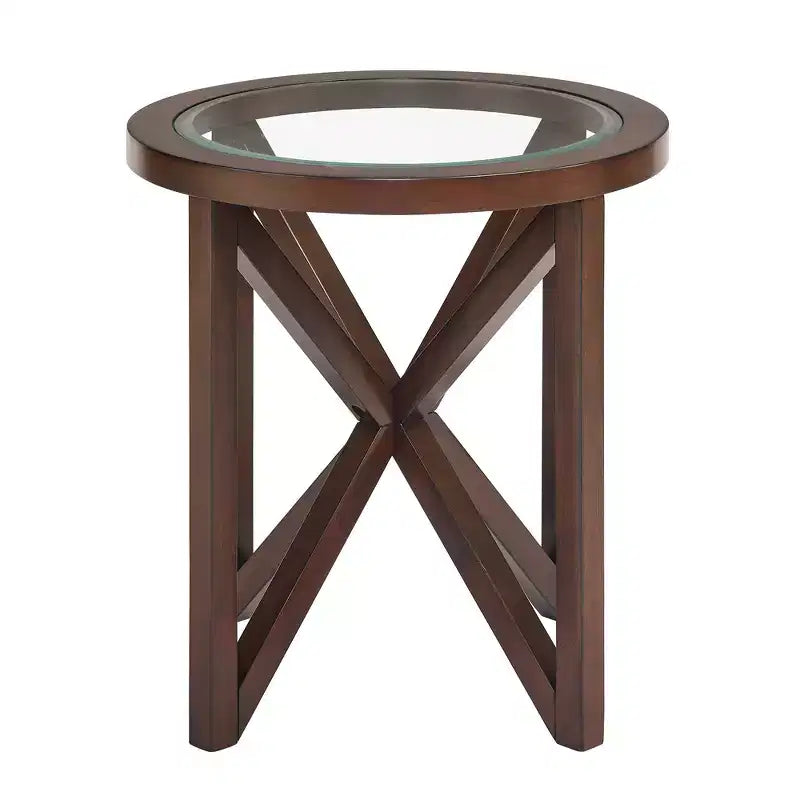 Table basse, table d'appoint, table de cocktail, table centrale, table latérale, table d'appoint en verre, ovale/ronde - ModernLuxe