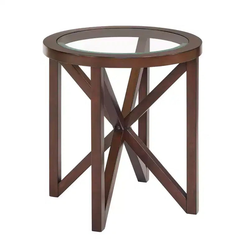 Table basse, table d'appoint, table de cocktail, table centrale, table latérale, table d'appoint en verre, ovale/ronde - ModernLuxe