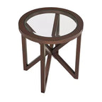 Table basse, table d'appoint, table de cocktail, table centrale, table latérale, table d'appoint en verre, ovale/ronde - ModernLuxe