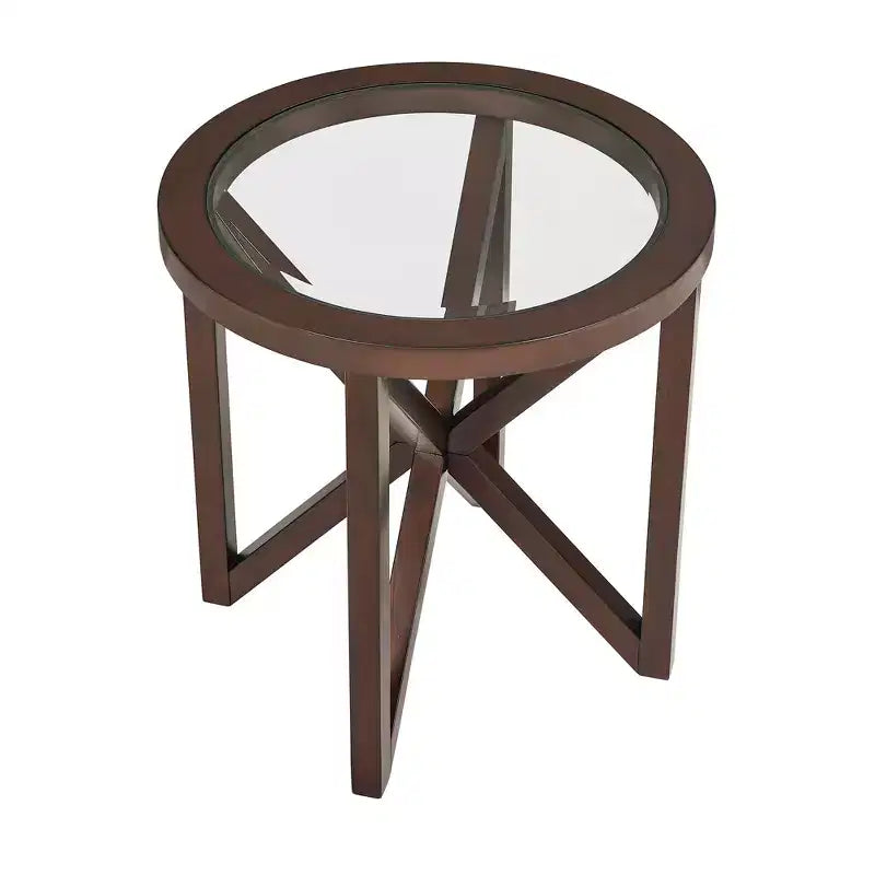 Table basse, table d'appoint, table de cocktail, table centrale, table latérale, table d'appoint en verre, ovale/ronde - ModernLuxe