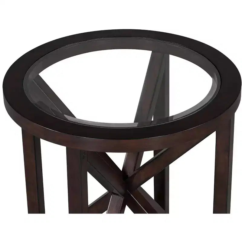Table basse, table d'appoint, table de cocktail, table centrale, table latérale, table d'appoint en verre, ovale/ronde - ModernLuxe