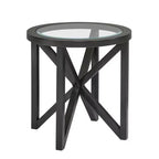 Table basse, table d'appoint, table de cocktail, table centrale, table latérale, table d'appoint en verre, ovale/ronde - ModernLuxe