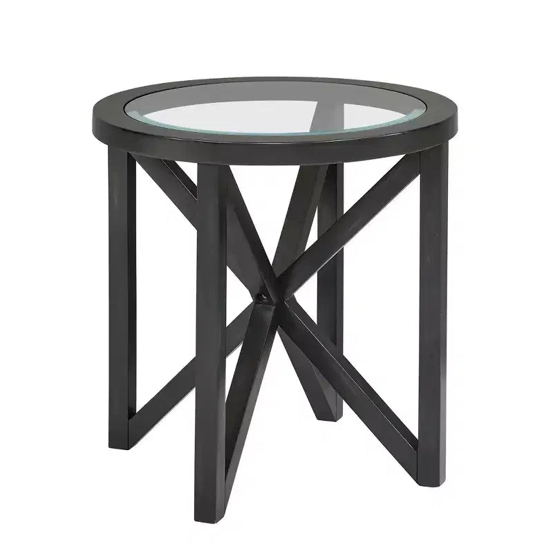 Table basse, table d'appoint, table de cocktail, table centrale, table latérale, table d'appoint en verre, ovale/ronde - ModernLuxe