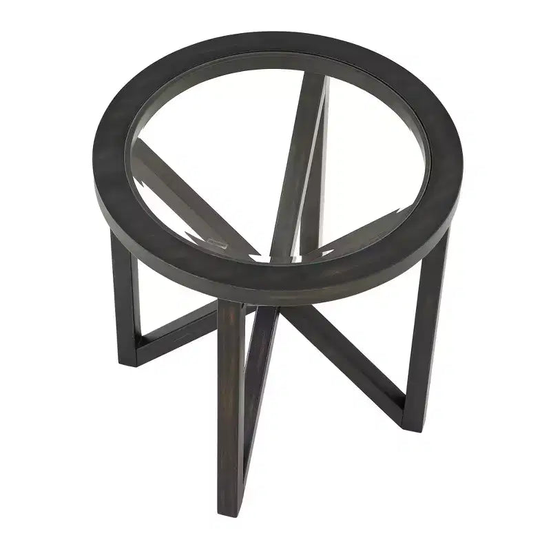 Table basse, table d'appoint, table de cocktail, table centrale, table latérale, table d'appoint en verre, ovale/ronde - ModernLuxe