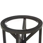 Table basse, table d'appoint, table de cocktail, table centrale, table latérale, table d'appoint en verre, ovale/ronde - ModernLuxe