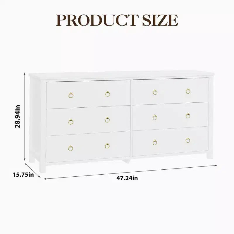 Commode à 3 tiroirs pour chambre à coucher, commode en bois avec poignées dorées, meuble TV console multimédia, commode autoportante pour salon