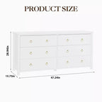 Commode à 3 tiroirs pour chambre à coucher, commode en bois avec poignées dorées, meuble TV console multimédia, commode autoportante pour salon