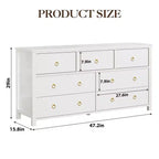 Commode à 3 tiroirs pour chambre à coucher, commode en bois avec poignées dorées, meuble TV console multimédia, commode autoportante pour salon
