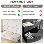 Commode à 3 tiroirs pour chambre à coucher, commode en bois avec poignées dorées, meuble TV console multimédia, commode autoportante pour salon