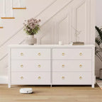 Commode à 3 tiroirs pour chambre à coucher, commode en bois avec poignées dorées, meuble TV console multimédia, commode autoportante pour salon