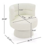 Christopher Knight Home Valhein Fauteuil contemporain pivotant à 360° rembourré en tissu bouclé