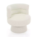 Christopher Knight Home Valhein Fauteuil contemporain pivotant à 360° rembourré en tissu bouclé