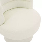 Christopher Knight Home Valhein Fauteuil contemporain pivotant à 360° rembourré en tissu bouclé