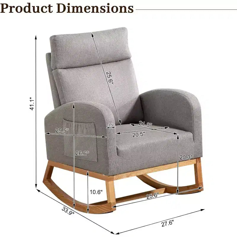 Fauteuil à bascule de puériculture Acekool avec rangement