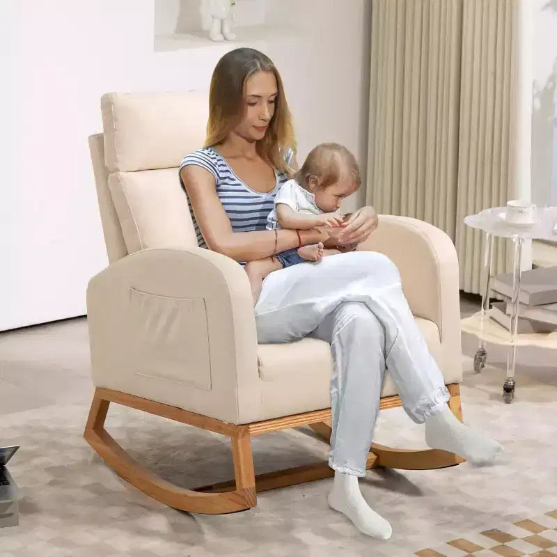 Fauteuil à bascule de puériculture Acekool avec rangement