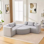 Canapé modulaire sectionnel sans accoudoirs Whisen et canapé à compression avec assise profonde et design incurvé