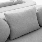 Canapé modulaire sectionnel sans accoudoirs Whisen et canapé à compression avec assise profonde et design incurvé