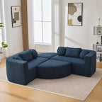 Canapé modulaire sectionnel sans accoudoirs Whisen et canapé à compression avec assise profonde et design incurvé