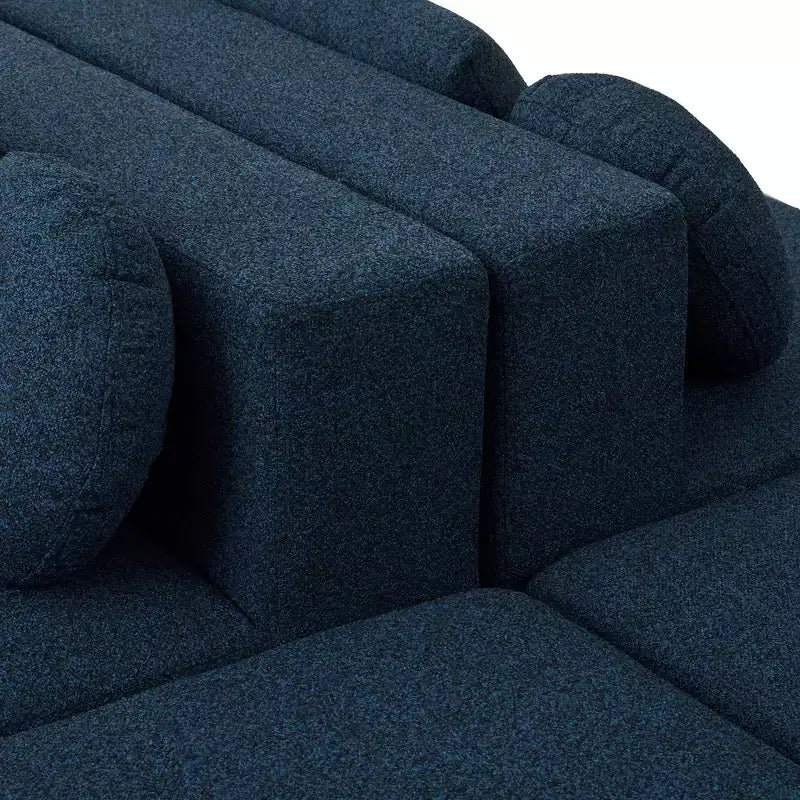 Canapé modulaire sectionnel sans accoudoirs Whisen et canapé à compression avec assise profonde et design incurvé
