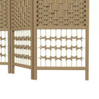 MAYEERTY Paravent 3 panneaux bambou, bois naturel, 120x1,27x170 cm