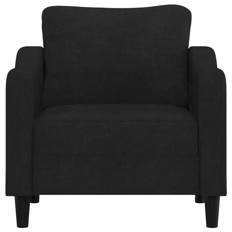 vidaXL Fauteuil de salon moderne en tissu – Rembourrage confortable avec tissu résistant et cadre en métal robuste noir