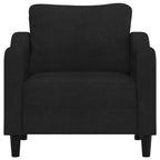 vidaXL Fauteuil de salon moderne en tissu – Rembourrage confortable avec tissu résistant et cadre en métal robuste noir