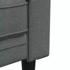 vidaXL Canapé Chesterfield Polyester gris foncé, bois massif, contreplaqué, mousse