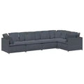 vidaXL Modular Sofa Set - Velvet Dark Gray - Modern Furniture for Living Room & Lounge - Metal & Wood Frame - 157.5 x 78.7 - Indoor Use