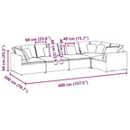 vidaXL Ensemble de canapés modulaires - Velours Gris Foncé - Mobilier Moderne pour Salon et Séjour - Cadre en Métal et Bois - 157,5 x 78,7 - Utilisation en Intérieur