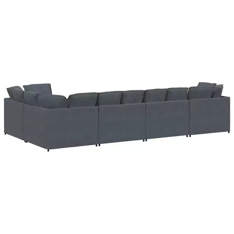 vidaXL Ensemble de canapés modulaires - Velours Gris Foncé - Mobilier Moderne pour Salon et Séjour - Cadre en Métal et Bois - 157,5 x 78,7 - Utilisation en Intérieur