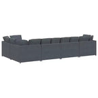 vidaXL Ensemble de canapés modulaires - Velours Gris Foncé - Mobilier Moderne pour Salon et Séjour - Cadre en Métal et Bois - 157,5 x 78,7 - Utilisation en Intérieur