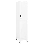 vidaXL Armoire de rangement, Acier, Blanc, Armoire haute, Rectangulaire