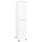 vidaXL Armoire de rangement, Acier, Blanc, Armoire haute, Rectangulaire
