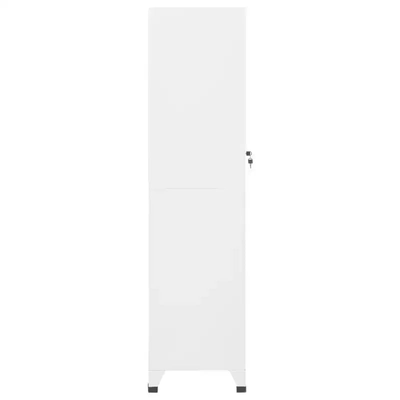 vidaXL Armoire de rangement, Acier, Blanc, Armoire haute, Rectangulaire