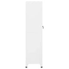 vidaXL Armoire de rangement, Acier, Blanc, Armoire haute, Rectangulaire