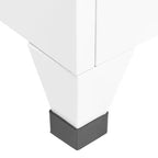 vidaXL Armoire de rangement, Acier, Blanc, Armoire haute, Rectangulaire