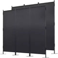 Sandinrayli 6Ft Room Divider Privacy Screen 2 Pack , Black