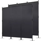 Sandinrayli 6Ft Room Divider Privacy Screen 2 Pack , Black