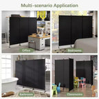 Sandinrayli Séparateur de Pièce 6 Pi Été 2 Pièces, Noir