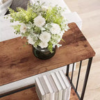 Console d'entrée et étagère de rangement industrielle - Table étroite de 105 cm pour couloir, salon, bureau