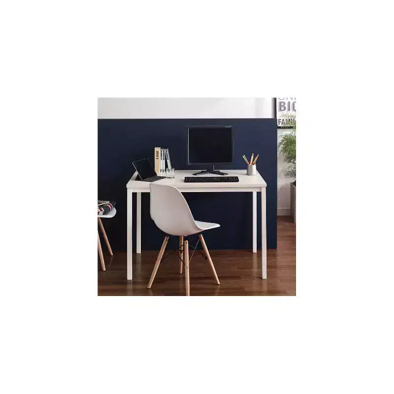 Bureau d'ordinateur contemporain en bois et métal HomeStock Harry