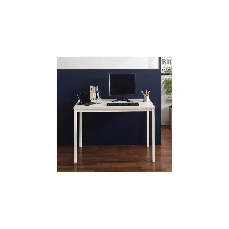 Bureau d'ordinateur contemporain en bois et métal HomeStock Harry